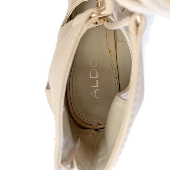 Aldo Cut Out Lace Up Wedge Sandals - Picture 5 of 6